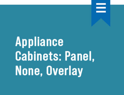 Decor Appliance Cabinets | Panel, None, Overlay Frame