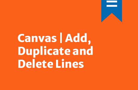 Canvas | Add, Duplicate and Delete Lines