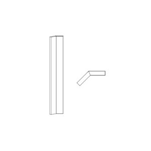 Angled filler panel for cabinets