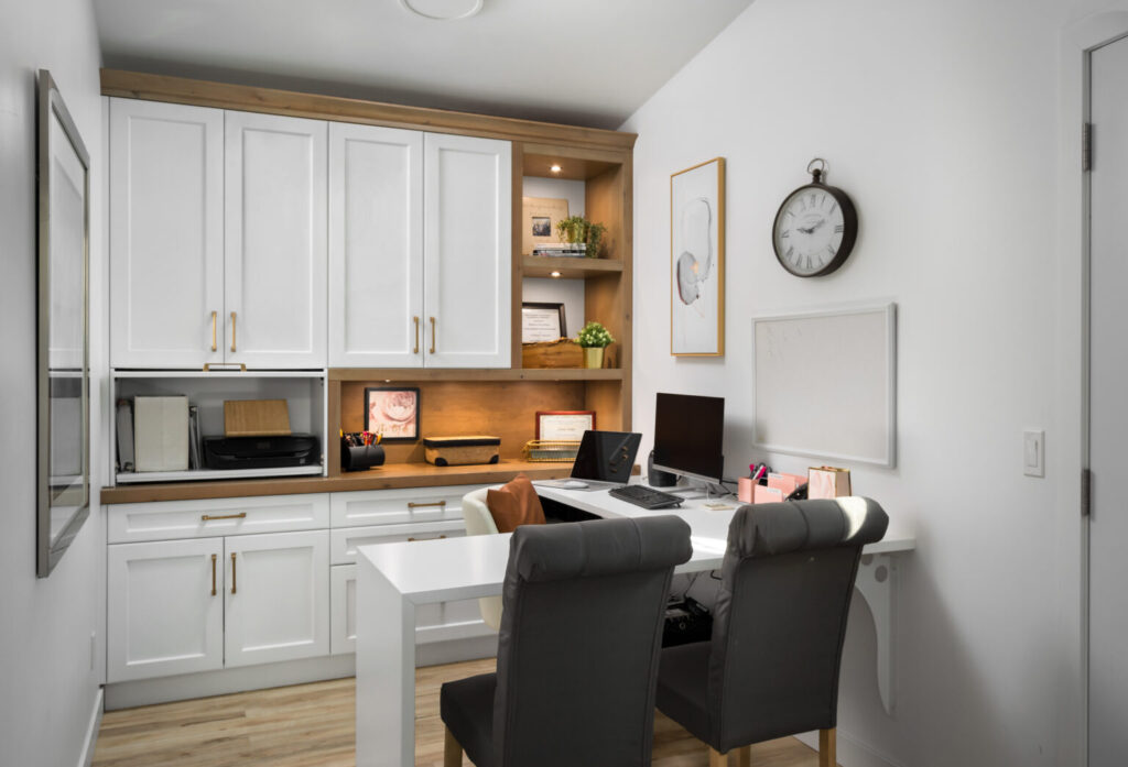 custom kitchen cabinets office