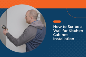 how to scribe a wall for kitchen cabinet installation