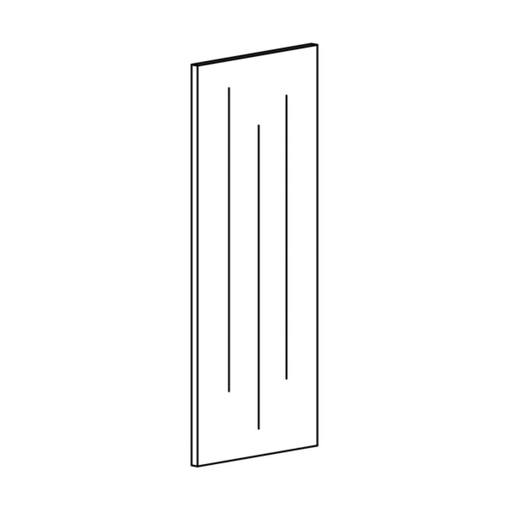 end panel for custom cabinet with vertical grain