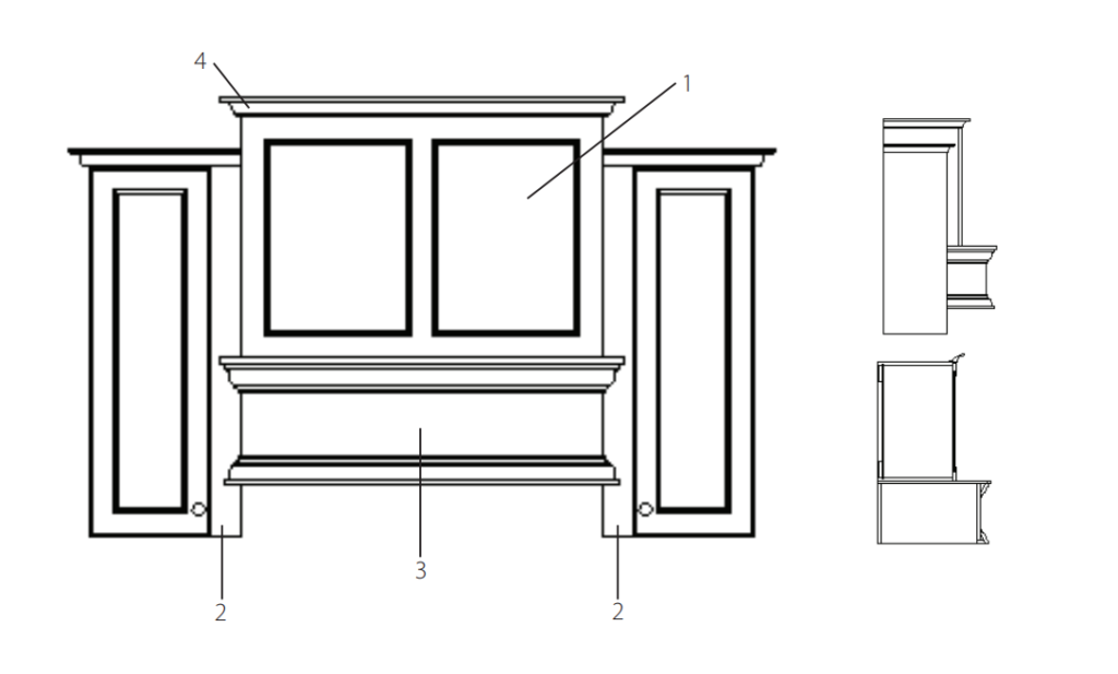 custom range hood cabinet combination from decor cabinets