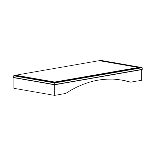 valance bottom section for range hood cabinet component