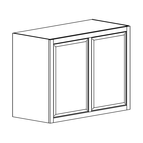straight decorative front with plain side hood fan cabinet box